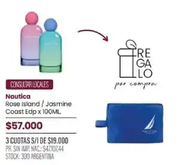 Pigmento Nautica rose island / jasmine coast edp oferta
