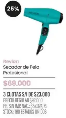 Pigmento Revlon secador de pelo profesional oferta