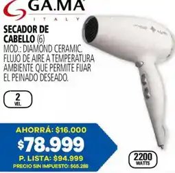 Casa del Audio Gama secador de cabello oferta