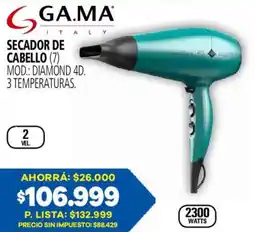 Casa del Audio Gama secador de cabello oferta