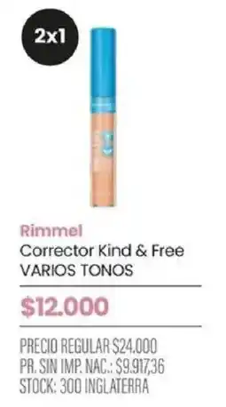 Pigmento Rimmel corrector kind & free varios tonos oferta