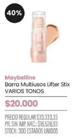 Pigmento Maybelline barra multiusos lifter stix varios tonos oferta