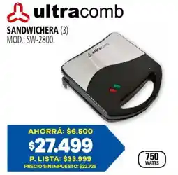 Casa del Audio ultracomb sandwichera oferta