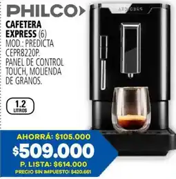 Casa del Audio Philco cafetera express oferta
