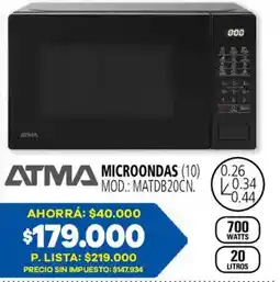 Casa del Audio Atma microondas oferta