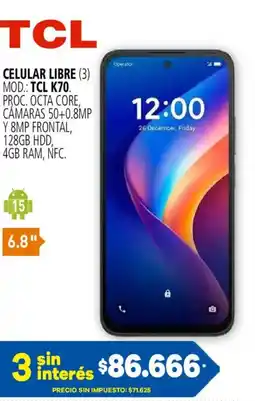 Casa del Audio Tcl celular libre oferta