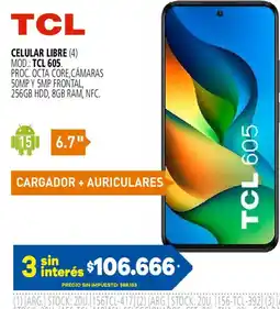 Casa del Audio Tcl celular libre oferta