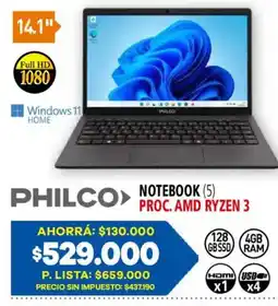 Casa del Audio Philco notebook oferta