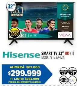 Casa del Audio Hisense smart tv 32" hd oferta