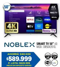 Casa del Audio Noblex Smart Tv 50" oferta