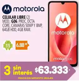 Casa del Audio Motorola celular libre oferta