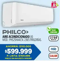 Casa del Audio Philco aire acondicionado oferta