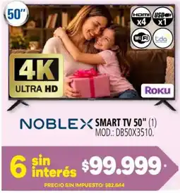 Casa del Audio Noblex smart tv 50" oferta