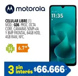 Casa del Audio Motorola celular libre oferta