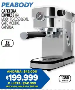 Casa del Audio Peabody cafetera express oferta