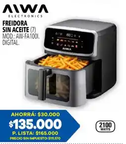 Casa del Audio Aiwa freidora sin aceite oferta