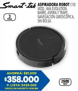 Casa del Audio Smart-tek aspiradora robot oferta