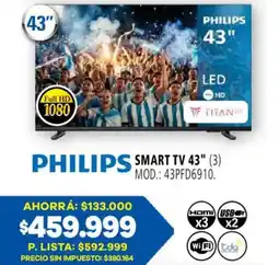 Casa del Audio Philips smart tv 43" oferta