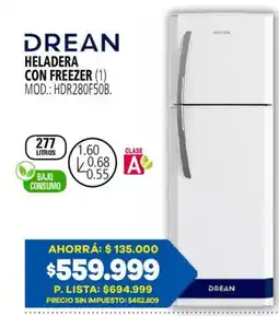 Casa del Audio Drean heladera con freezer oferta