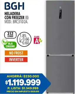 Casa del Audio Bgh heladera con freezer oferta