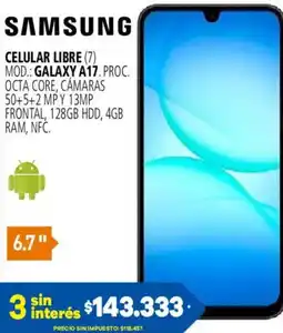 Casa del Audio Samsung celular libre 7 oferta
