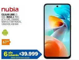 Casa del Audio Nubia celular libre oferta
