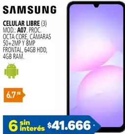 Casa del Audio Samsung celular libre oferta