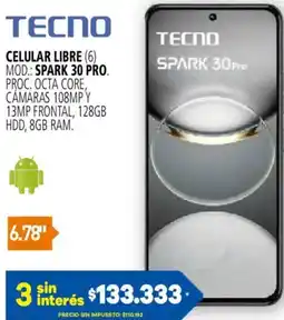 Casa del Audio Tecno spark 30 pro oferta