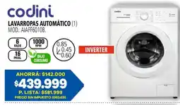 Casa del Audio Codini lavarropas automático oferta