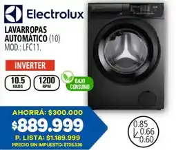 Casa del Audio Electrolux lavarropas automático oferta