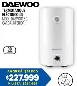 Casa del Audio Daewoo termotanque eléctrico oferta
