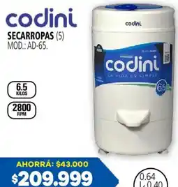 Casa del Audio Codini secarropas oferta