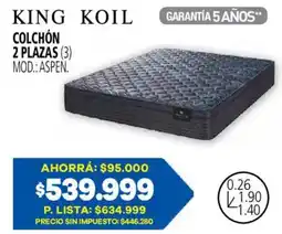 Casa del Audio King koil colchón 2 plazas oferta