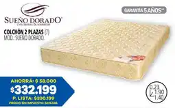 Casa del Audio Sueño dorado colchones & sommiers colchón 2 plazas oferta