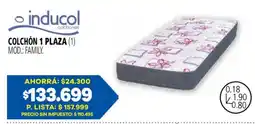 Casa del Audio Inducol colchones colchón 1 plaza oferta
