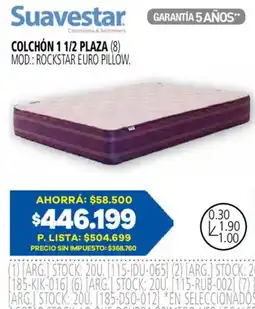 Casa del Audio Suavestar colchón 1 1/2 plaza oferta