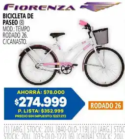 Casa del Audio Fiorenza bicicleta de paseo oferta