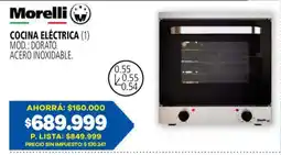 Casa del Audio Morelli cocina eléctrica oferta