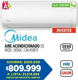 Casa del Audio Midea aire acondicionado oferta