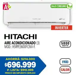 Casa del Audio Hitachi aire acondicionado oferta