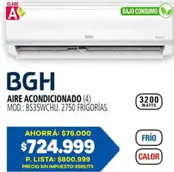 Casa del Audio Bgh aire acondicionado oferta