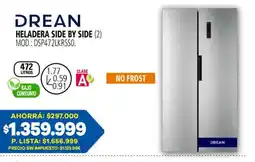 Casa del Audio Drean heladera side by side oferta