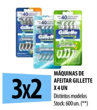 Punto Mayorista Gillette Máquinas de Afeitar x 4un oferta
