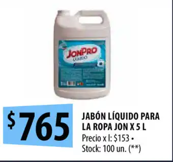 Punto Mayorista Jonpro Jabón Líquido para La Ropa x 5L oferta