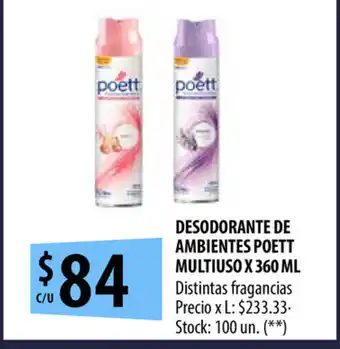 Punto Mayorista Poett Multiuso Desodorante de Ambientes x 360ml oferta