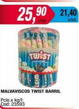 Maxiconsumo Malvaviscos Twist Barril oferta