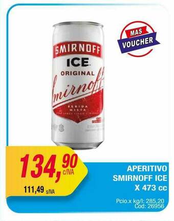 Maxiconsumo Aperitivo Smirnoff Ice oferta