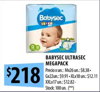 Punto Mayorista Babysec Ultrasec Megapack oferta