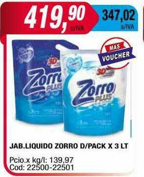 Maxiconsumo Jab Liquido Zorro oferta