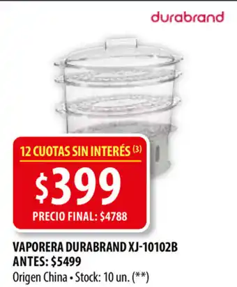 Punto Mayorista Durabrand XJ-10102B Vaporera oferta